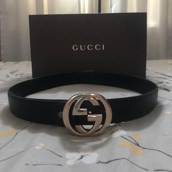 Gucci Accessories - Gucci black gg belt